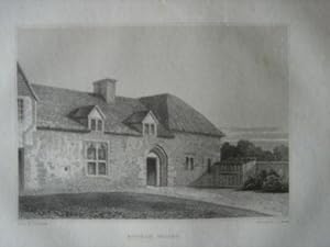 Original Antique Engraving Illustrating Bosham Priory in Sussex. Published By Baxter in 1835.