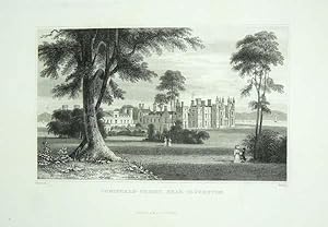 Original Antique Engraving Illustrating Conishead-Priory, Near Ulverston in Lancashire. 1850