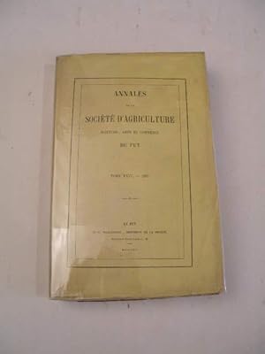 ANNALES DE LA SOCIETE D' AGRICULTURE , SCIENCES , ARTS ET COMMERCE DU PUY , TOME XXIV 1861