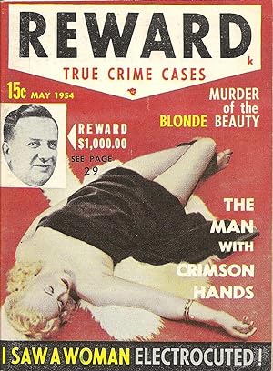 Reward True Crime Cases May 1954