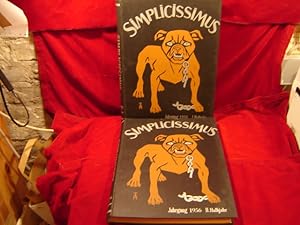 Simplicissimus - Jahrgang 1956 in zwei Bänden (I. und II. Halbjahr in jeweils einem Band - Januar...