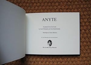 Anyte: [xxii epigrams]. Translated from the Greek by Carol Whiteside and John Heath-Stubbs. Drawi...