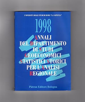 1998 Annali Del Dipartmento di Studi Geoeconomici Statistici Storici per L'analisi Regionale (Ann...