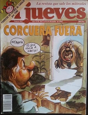 EL JUEVES Nº 862. CORCUERA FUERA. DICIEMBRE 1993.