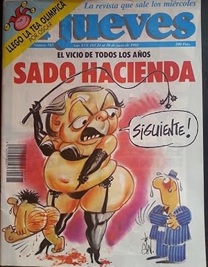 EL JUEVES Nº 787. EL VICIO DE TODOS LOS AÑOS, SADO HACIENDA. JUNIO 1992.