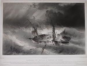 NAUFRAGE DU BATEAU A VAPEUR LE PAPIN le samedi 6 Décembre 1845 à 11 heures du soir, le navire fit...
