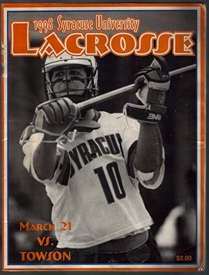 Syracuse University Lacrosse Game Program, 1998 Towson Game / Jason Gebhardt cover
