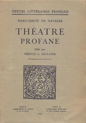 Théâtre profane édité par Verdun L. Saulnier