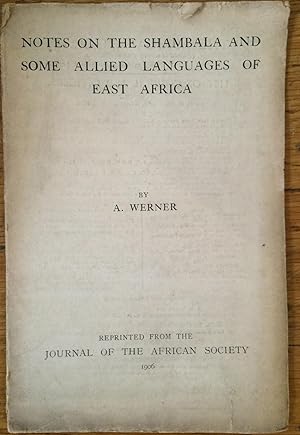 Notes on the Shambala and Some Allied Languages of East Africa