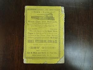 TIME TABLES Street Cars and Railroads - in and from Rochester , N. Y. - Ephemera