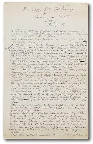 Autograph Manuscript of "Mrs. Algy's Delightful Morning"