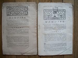 Mémoires Glandée Forêt CHAMPJARLAY - 1779