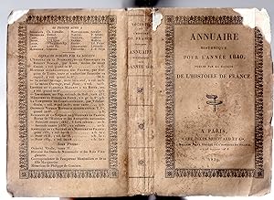 Annuaire Historique pour l'Année 1840 publié par la Société de l'Histoire de France [ Chronologie...