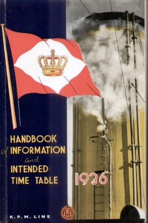 HANDBOOK OF INFORMATION & INTENDED TIME TABLE OF THE ROYAL PACKET NAVIGATION CO. FOR THE YEAR 1936