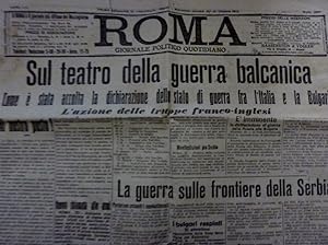 "ROMA Giornale Politico Quotidiano, Prima Edizione di Provincia ( Napoli ) - Giovedì 20/21 Ottobr...