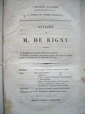 EXPLICATIONS du Maréchal CLAUZEL exposé justificatif du Comte CLAUZEL (1772-1842), Gouverneur de ...