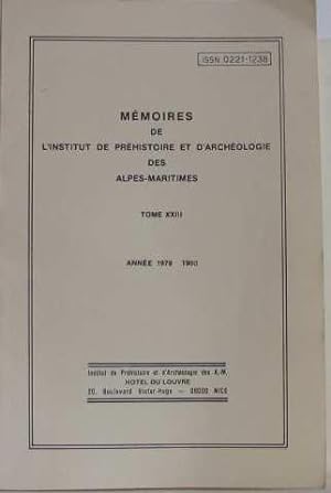 Mémoires de l'institut de préhistoire et d'archéologie des alpes-maritimes (tome 23)