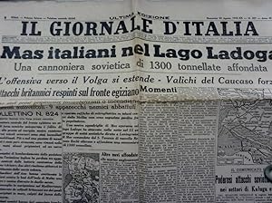 "IL GIORNALE D'ITALIA Ultima Edizione Domenica 30 Aprile 1942 - XX MAS ITALIANI NEL LAGO DI LADOGA"