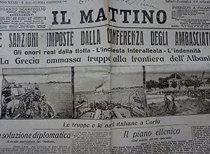 "IL MATTINO Anno XXXII n.° 213 Ultima Edizione Sabato / Domenica 8 - 9 Luglio 1923 LE SANZIONI IM...