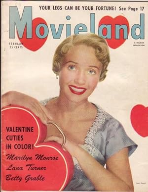 Movieland - February 1953 - Full Color Pin Ups of Marilyn Monroe, Lana Turner, Betty Grable / wit...