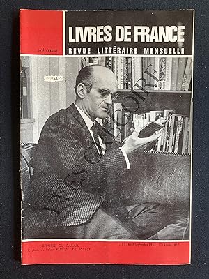 LIVRES DE FRANCE (revue littéraire mensuelle)-AOUT/SEPTEMBRE 1966