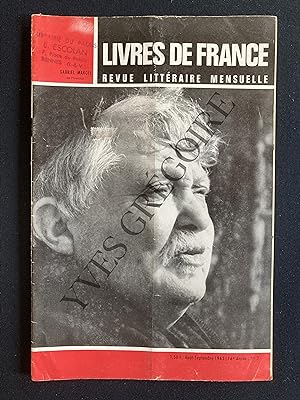 LIVRES DE FRANCE (revue littéraire mensuelle)-AOUT/SEPTEMBRE 1965
