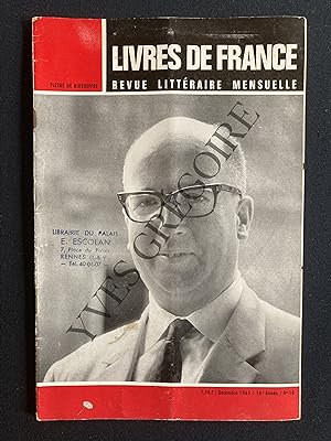 LIVRES DE FRANCE (revue littéraire mensuelle)-DECEMBRE 1965