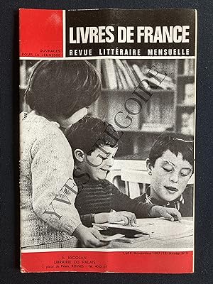 LIVRES DE FRANCE (revue littéraire mensuelle)-NOVEMBRE 1967