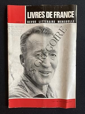 LIVRES DE FRANCE (revue littéraire mensuelle)-MAI 1966