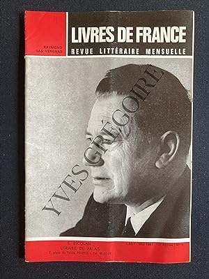 LIVRES DE FRANCE (revue littéraire mensuelle)-MAI 1967