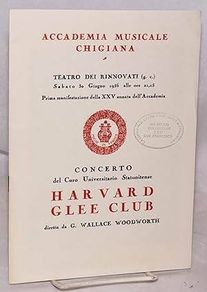 Concerto del Coro Universitario Statunitense Harvard Glee Club