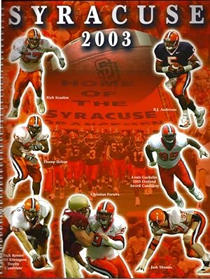 Syracuse University 2003 Football Media Guide (Annual)