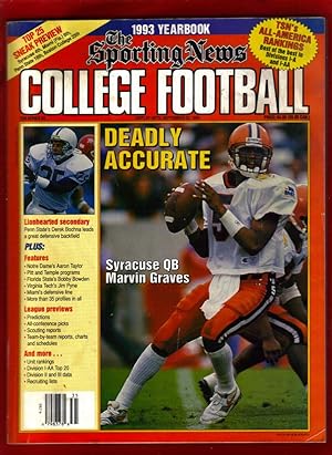 The Sporting News College Football 1993 Yearbook / Marvin Graves (Syracuse) cover