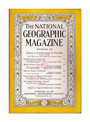 The National Geographic Magazine / November, 1953. Whirlpool of Charybdis; Japan's Inland Sea; Mt...
