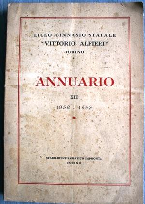 Annuario del liceo Alfieri Torino 1952