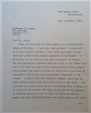 Typed Letter Signed