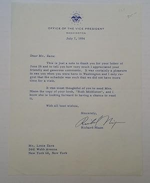 Typed Letter Signed as Vice President