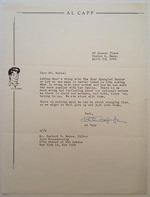 Typed Letter Signed to editor Herbert Mayes