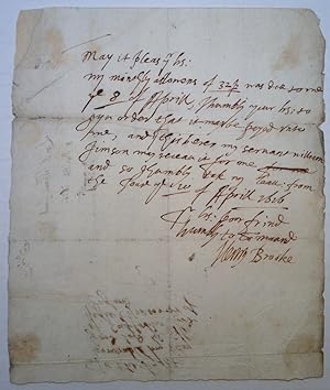 Autographed Letter Signed to the Earl of Suffolk