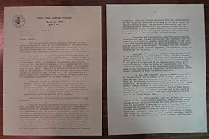 Typed Letter Signed as Attorney General