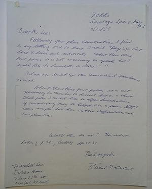 Autographed Letter Signed on Onionskin
