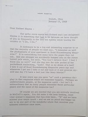 Typed Letter Signed "Mary" to magazine editor Herbert Mayes