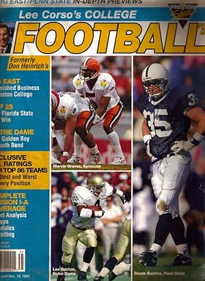 Lee Corso's College Football '93 / Cover: Syracuse's Marvin Graves, Penn State's Derek Bochna, No...