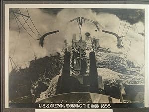 USS OREGON, ROUNDING THE HORN 1898 - Photograph - Not a Book