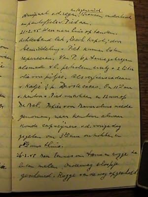 1944 - 1945 HANDWRITTEN MANUSCRIPT DIARY DETAILING THE LAST HORRIBLE MONTHS OF NAZI OCCUPATION IN...