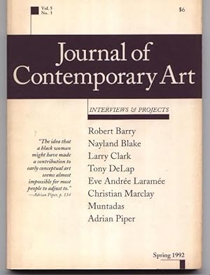 Journal Of Contemporary Art - Volume 5 Number 1 - Spring 1992