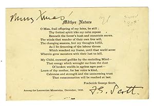 F. G. Scott Mother Nature Christmas card