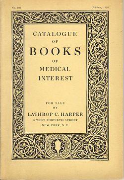 CATALOGUE OF BOOKS OF MEDICAL INTEREST, No. 161,October,1931