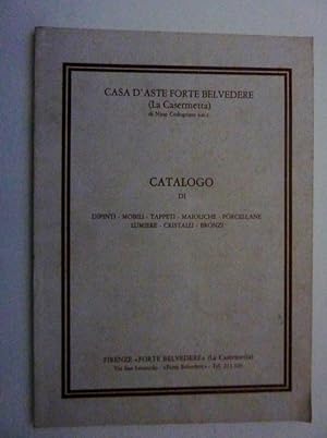 "Casa d'Aste Forte Belvedere ( La Casermetta ) - Catalogo di DIPINTI - MOBILI - TAPPETI - MAIOLIC...