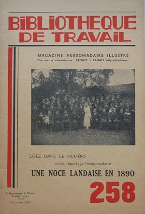 Une noce landaise en 1890 (BIBLIOTHEQUE DE TRAVAIL n°258)